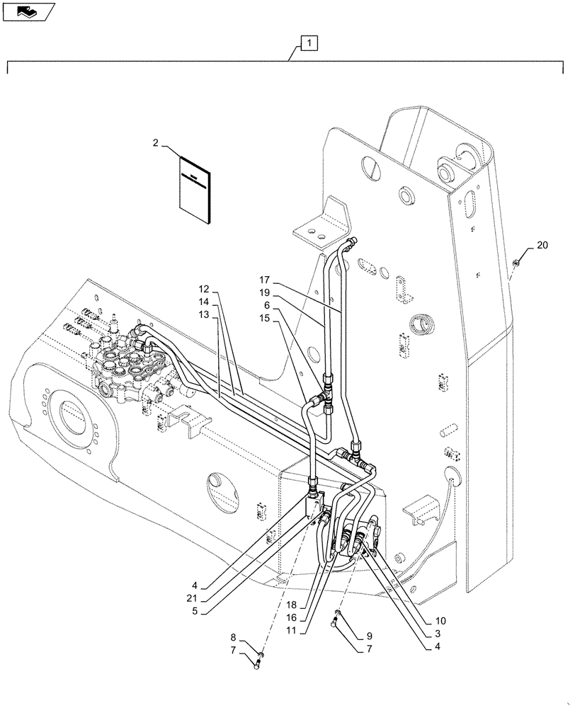 Схема запчастей Case 410 - (88.055.02) - DIA KIT, SELF LEVEL, SINGLE DIRECTIONAL (88) - ACCESSORIES