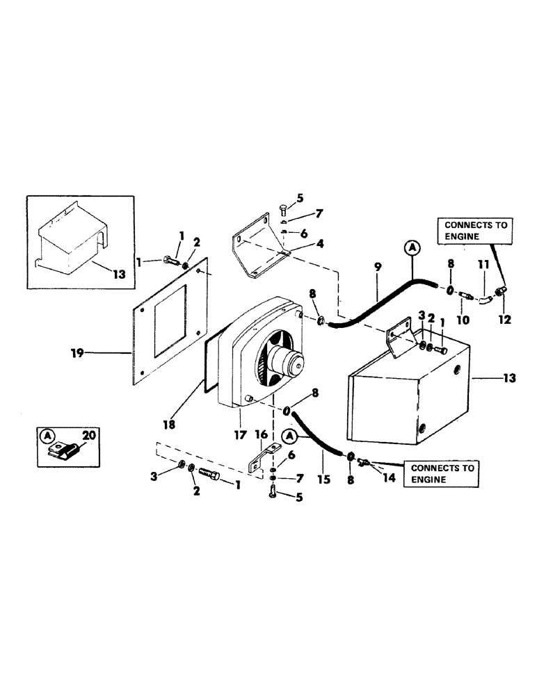 Схема запчастей Case 35EC - (160) - HEATER AND ATTACHING PARTS (05) - UPPERSTRUCTURE CHASSIS