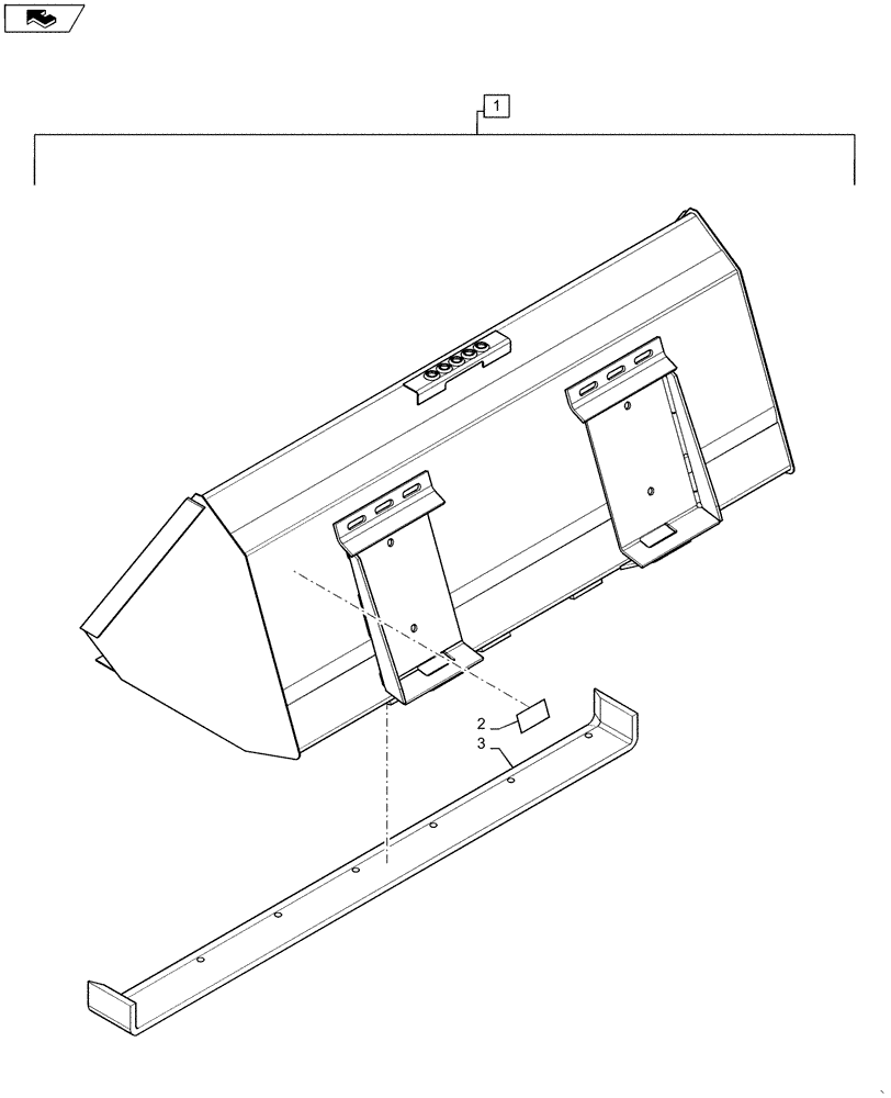 Схема запчастей Case SR150 - (82.300.AN[04]) - BUCKET, 60", LIGHT MATERIAL, GRAY (82) - FRONT LOADER & BUCKET