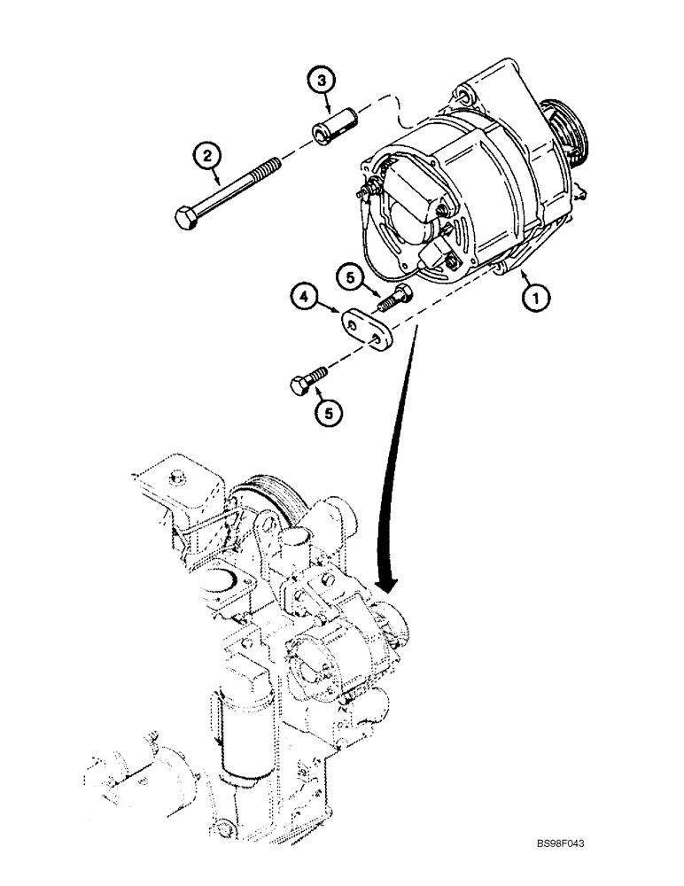 Схема запчастей Case 686G - (4-12) - ALTERNATOR MOUNTING, 4-390 EMISSIONS CERTIFIED ENGINE (04) - ELECTRICAL SYSTEMS