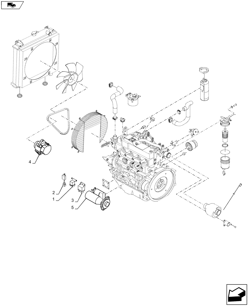 Схема запчастей Case DV45CC - (55.202.AE[02]) - STARTER & ALTERNATOR (55) - ELECTRICAL SYSTEMS