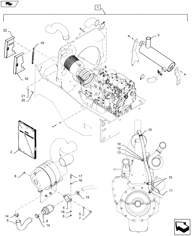 Схема запчастей Case 621D - (88.010.01) - DIA KIT, FIELD-ASPIRATOR (88) - ACCESSORIES