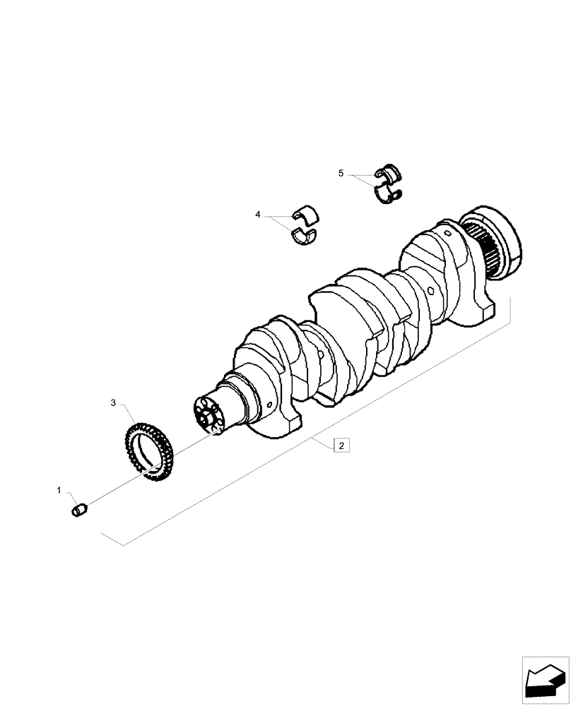 Схема запчастей Case F4HE0484D B101 - (10.103.AA) - CRANKSHAFT (10) - ENGINE