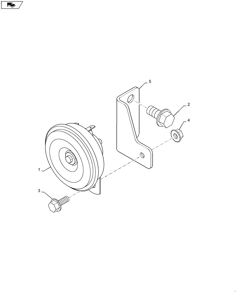 Схема запчастей Case SR175 - (55.408.AG) - HORN (55) - ELECTRICAL SYSTEMS