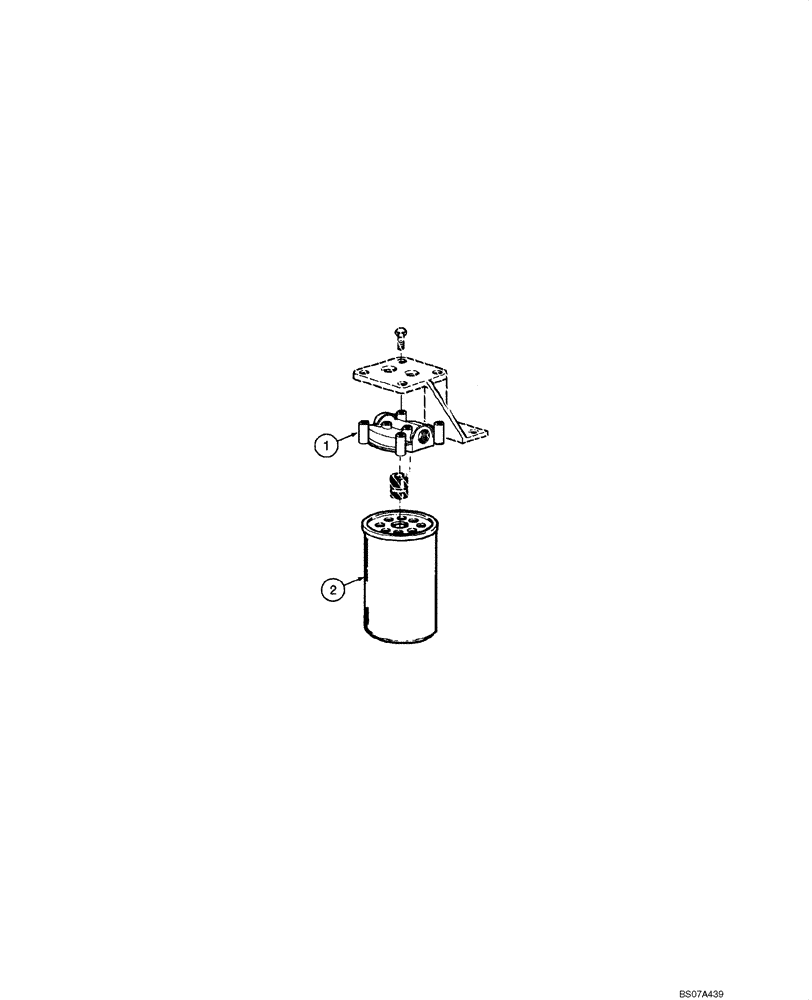 Схема запчастей Case 845 DHP - (03.07[00]) - FUEL FILTER (03) - FUEL SYSTEM