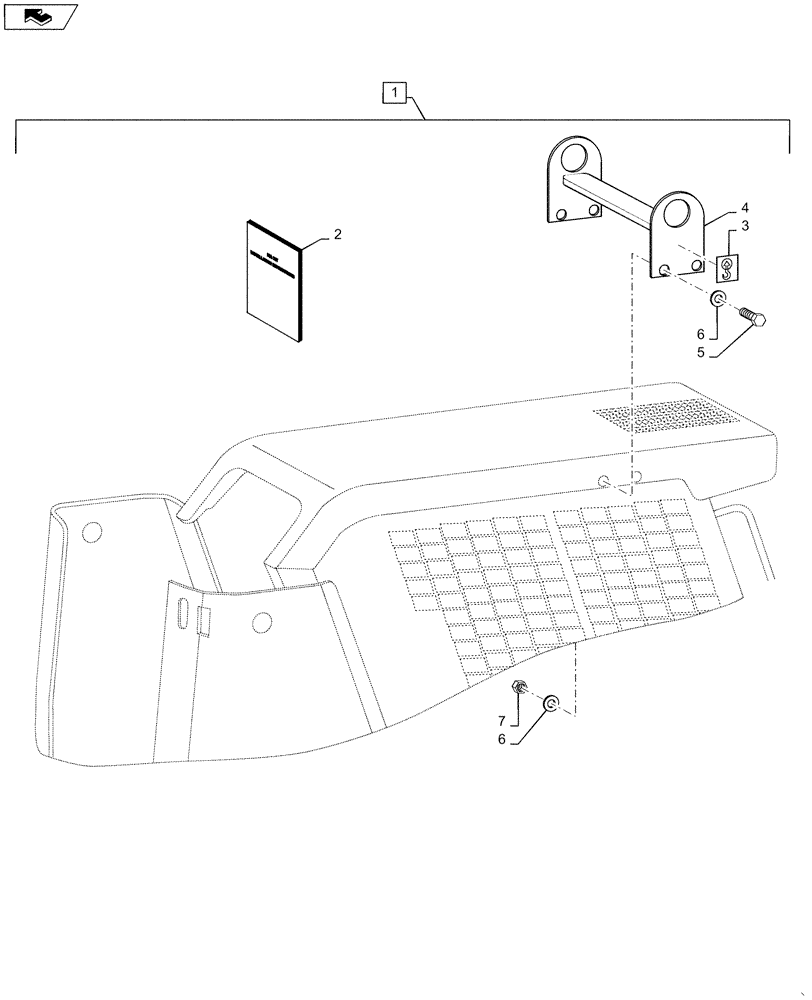 Схема запчастей Case 440 - (88.088.04) - DIA KIT, LIFT HOOK (88) - ACCESSORIES