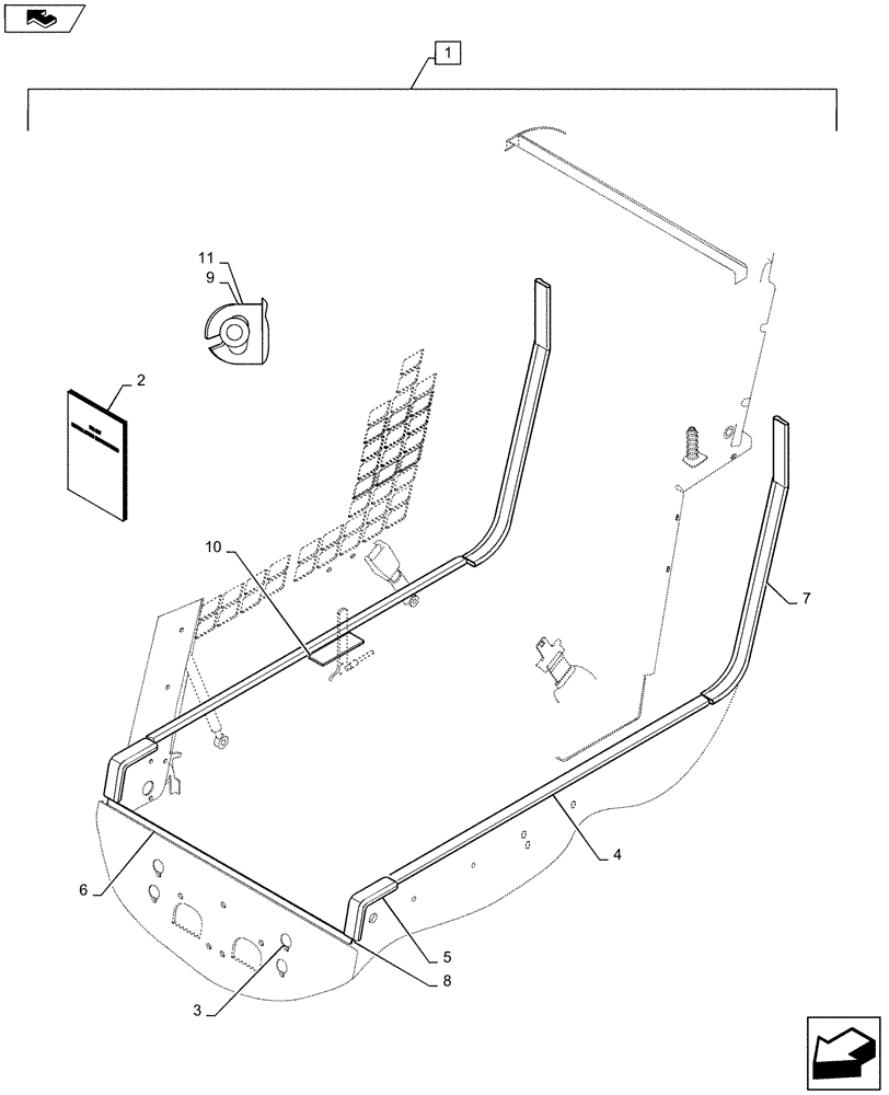 Схема запчастей Case 420 - (88.088.03) - DIA KIT, SOUND AND SEAL (89 DBA) (88) - ACCESSORIES