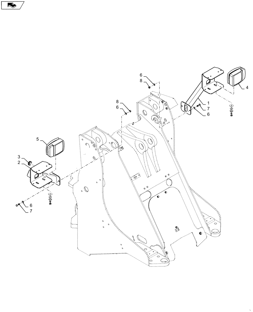 Схема запчастей Case 721F - (55.404.AP) - LIGHT GUARD INSTALLATION (55) - ELECTRICAL SYSTEMS