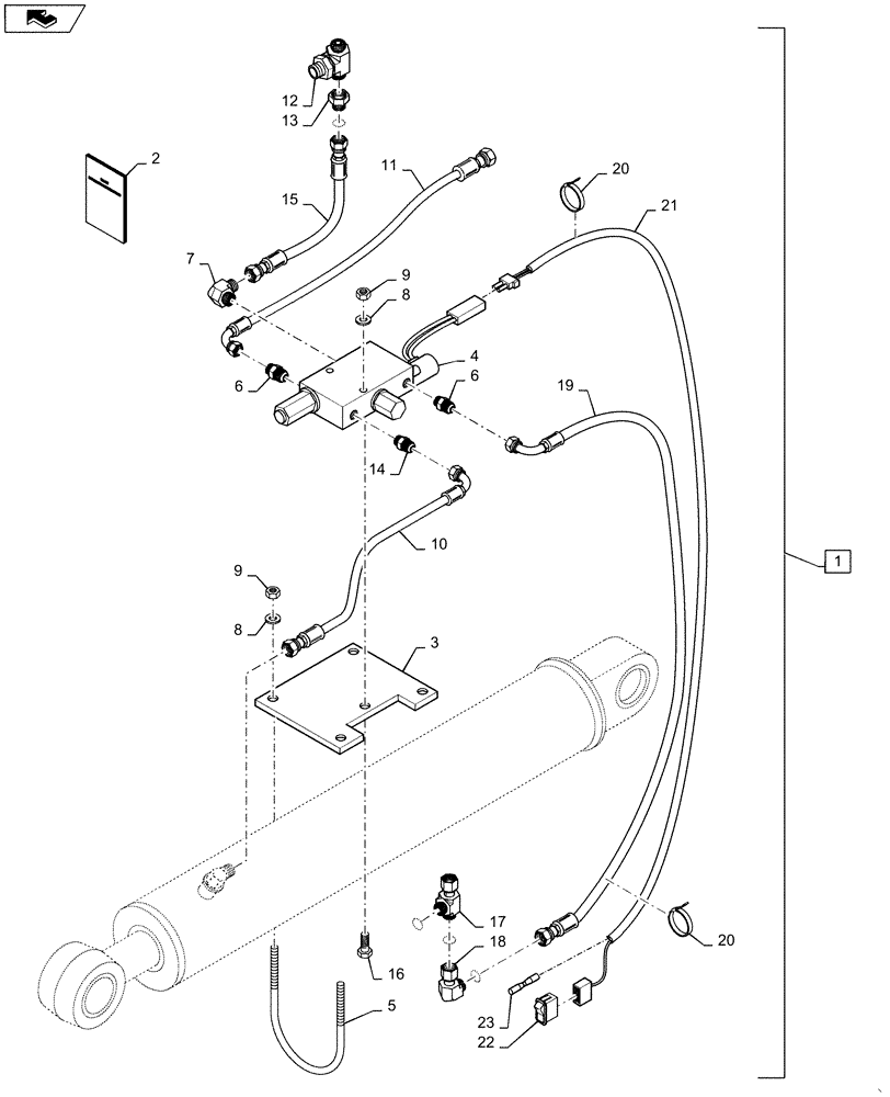 Схема запчастей Case 580SN WT - (88.035.01) - DIA KIT, BOOM LOCK, 580N/SN/SN WT (88) - ACCESSORIES