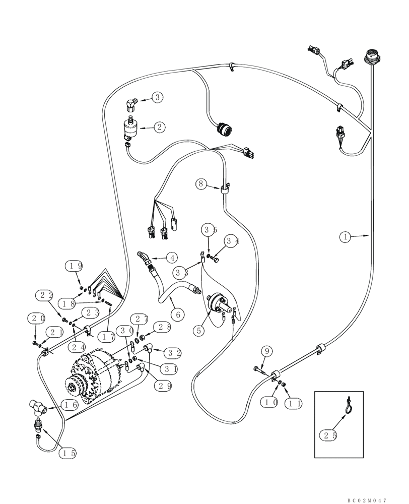 Схема запчастей Case 821C - (04-12) - HARNESS, REAR (Dec 4 2008 2:19PM) (04) - ELECTRICAL SYSTEMS