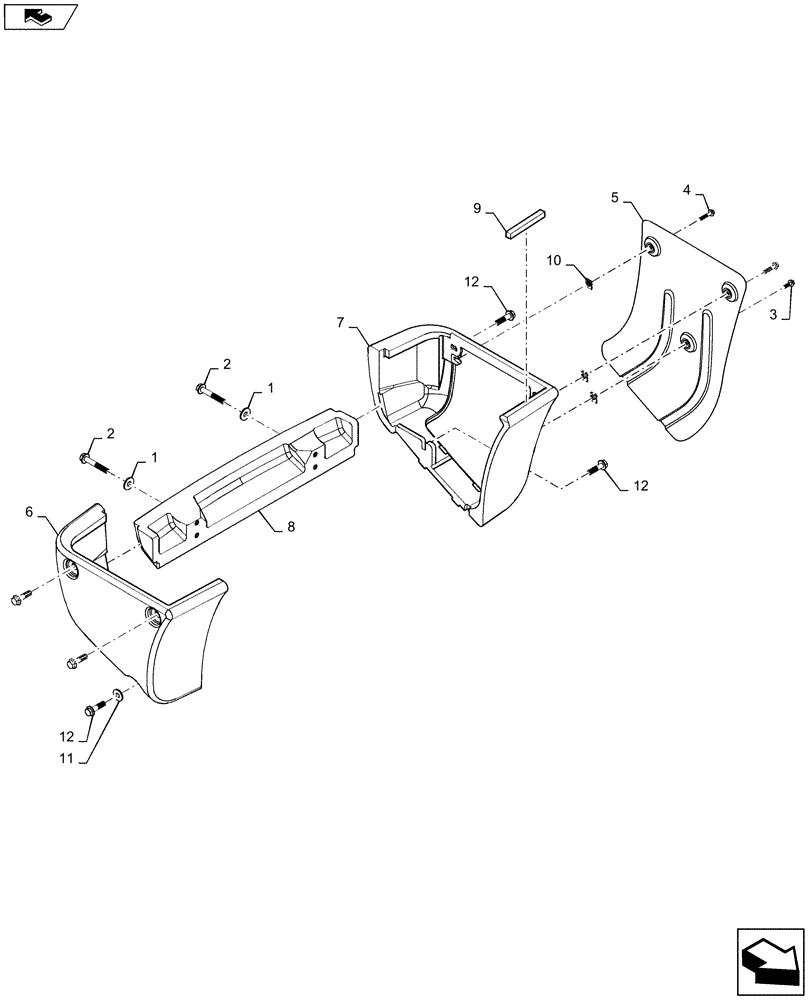 Схема запчастей Case SR175 - (39.140.AM) - COUNTERWEIGHT (39) - FRAMES AND BALLASTING