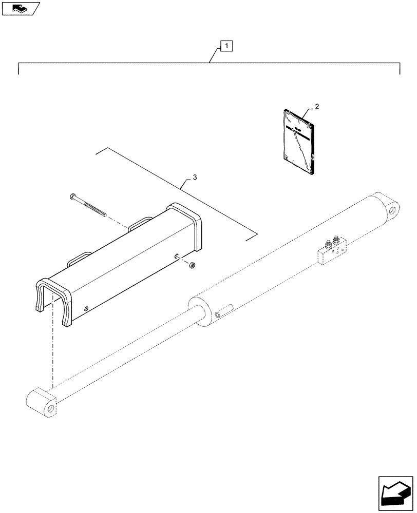 Схема запчастей Case TX842 - (88.035.02) - DIA KIT, LIFT CYLINDER LOCK (88) - ACCESSORIES