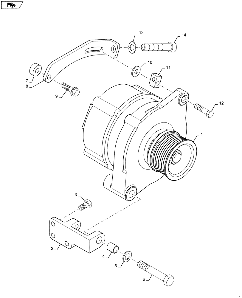 Схема запчастей Case SR175 - (55.301.AA) - ALTERNATOR (55) - ELECTRICAL SYSTEMS