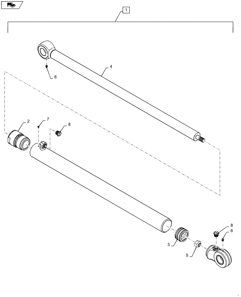 Схема запчастей Case SR130 - (35.701.CB) - BOOM LIFT CYLINDER (35) - HYDRAULIC SYSTEMS