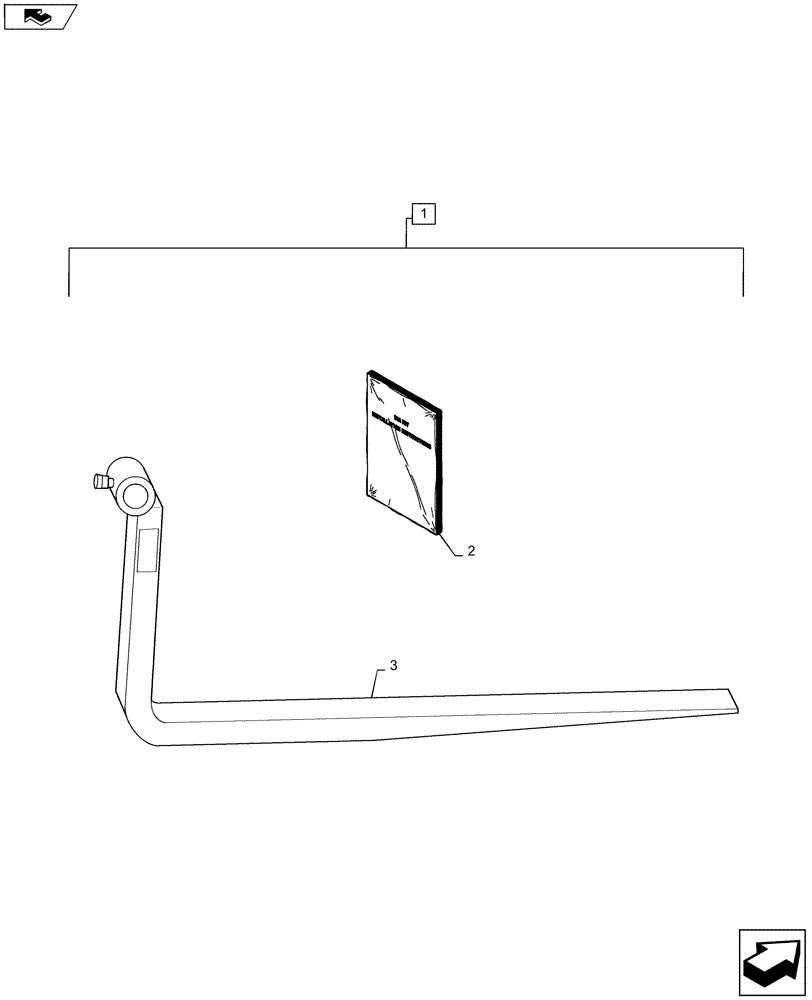 Схема запчастей Case TX742 - (88.089.03) - DIA KIT, FLOATING FORKS 5X2X48IN (88) - ACCESSORIES