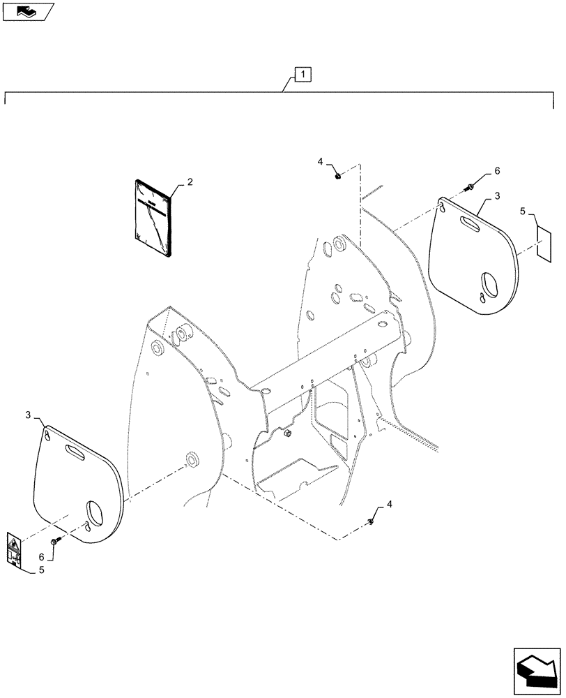 Схема запчастей Case SR150 - (88.039.01) - DIA KIT, EXTRA COUNTERWEIGHT (88) - ACCESSORIES