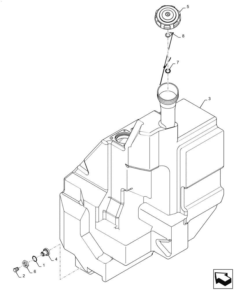 Схема запчастей Case SV185 - (10.216.AI) - FUEL TANK (10) - ENGINE