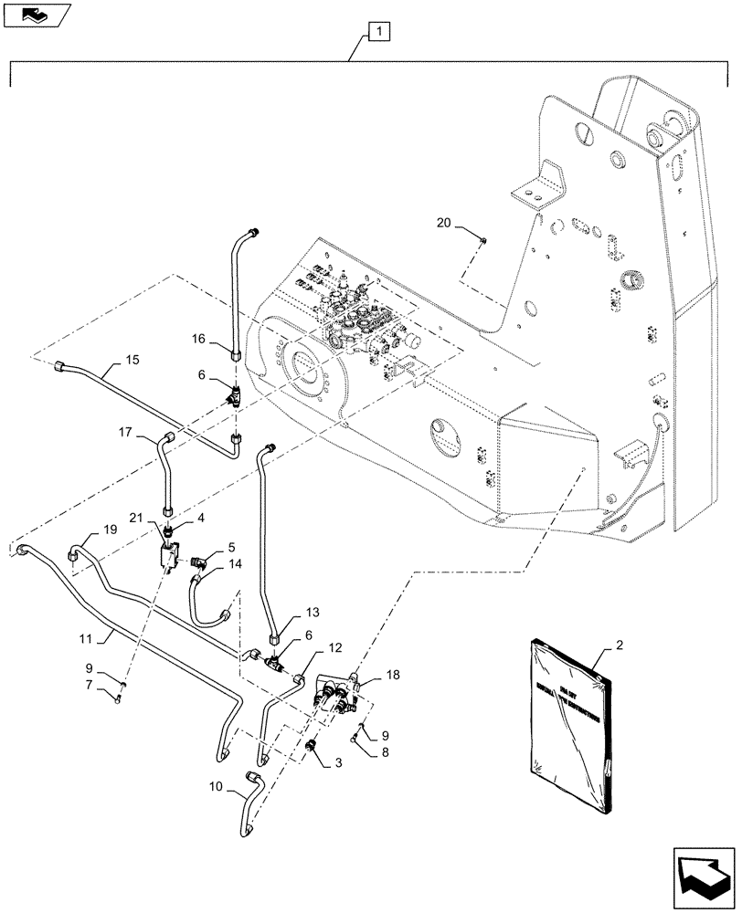 Схема запчастей Case 410 - (88.035.01) - DIA KIT, SINGLE HYDRAULIC SELF LEVEL (88) - ACCESSORIES