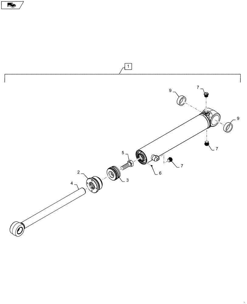 Схема запчастей Case SR130 - (35.723.AA) - BUCKET CYLINDER (35) - HYDRAULIC SYSTEMS