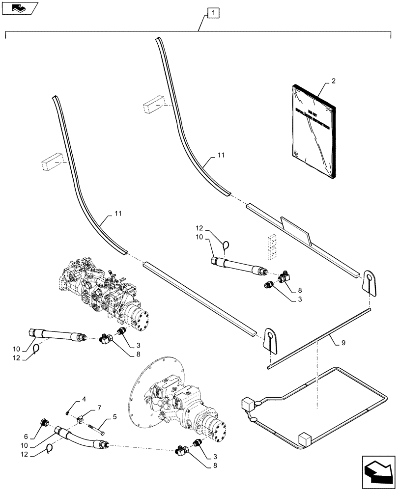 Схема запчастей Case 440CT - (88.088.01) - DIA KIT, NOISE REDUCTION, NA (88) - ACCESSORIES