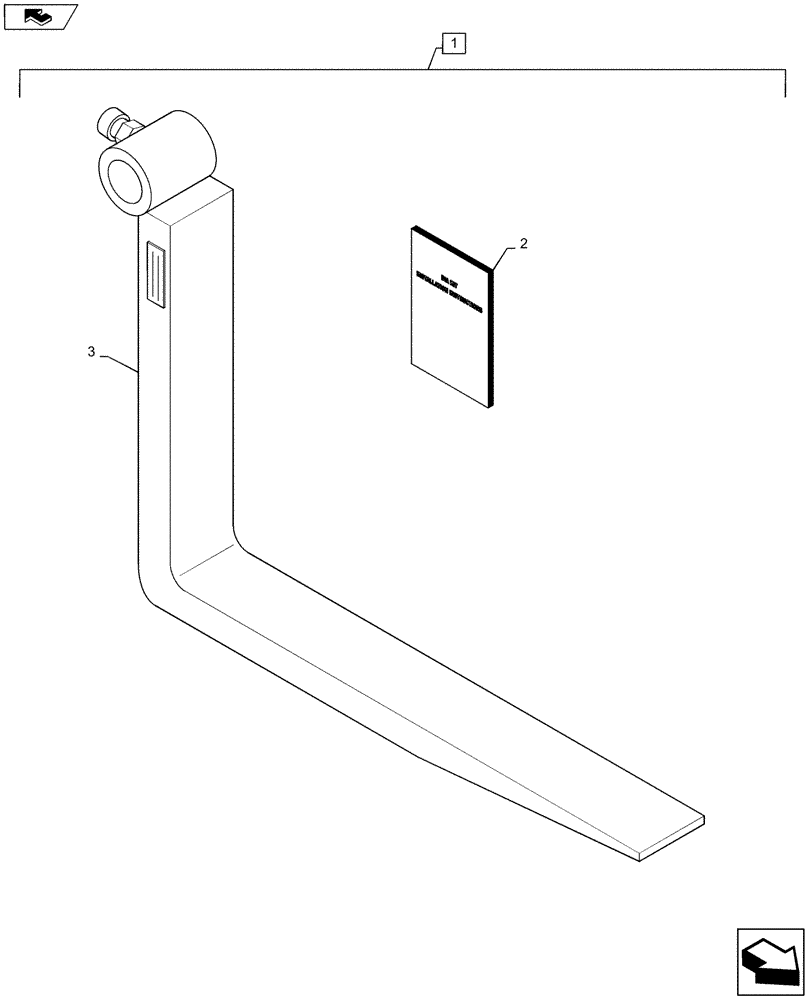 Схема запчастей Case TX842 - (88.089.02) - DIA KIT, FLOATING FORK (88) - ACCESSORIES