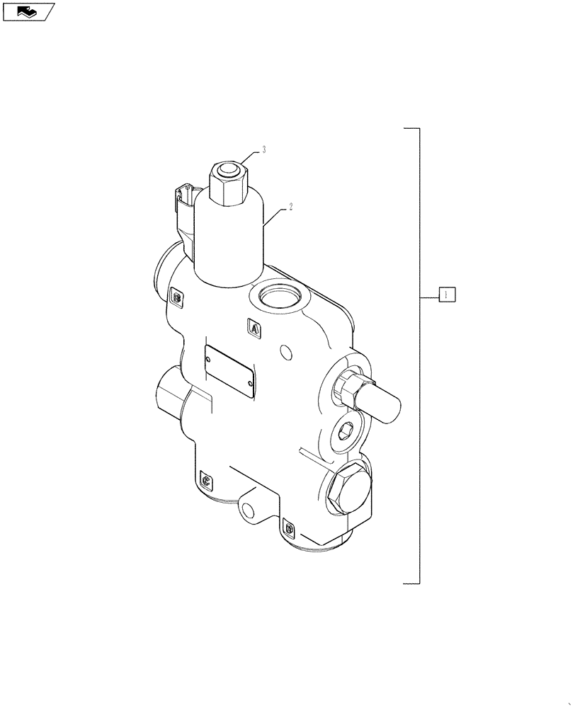 Схема запчастей Case SR130 - (35.701.BU[03]) - SELF LEVELING VALVE (35) - HYDRAULIC SYSTEMS