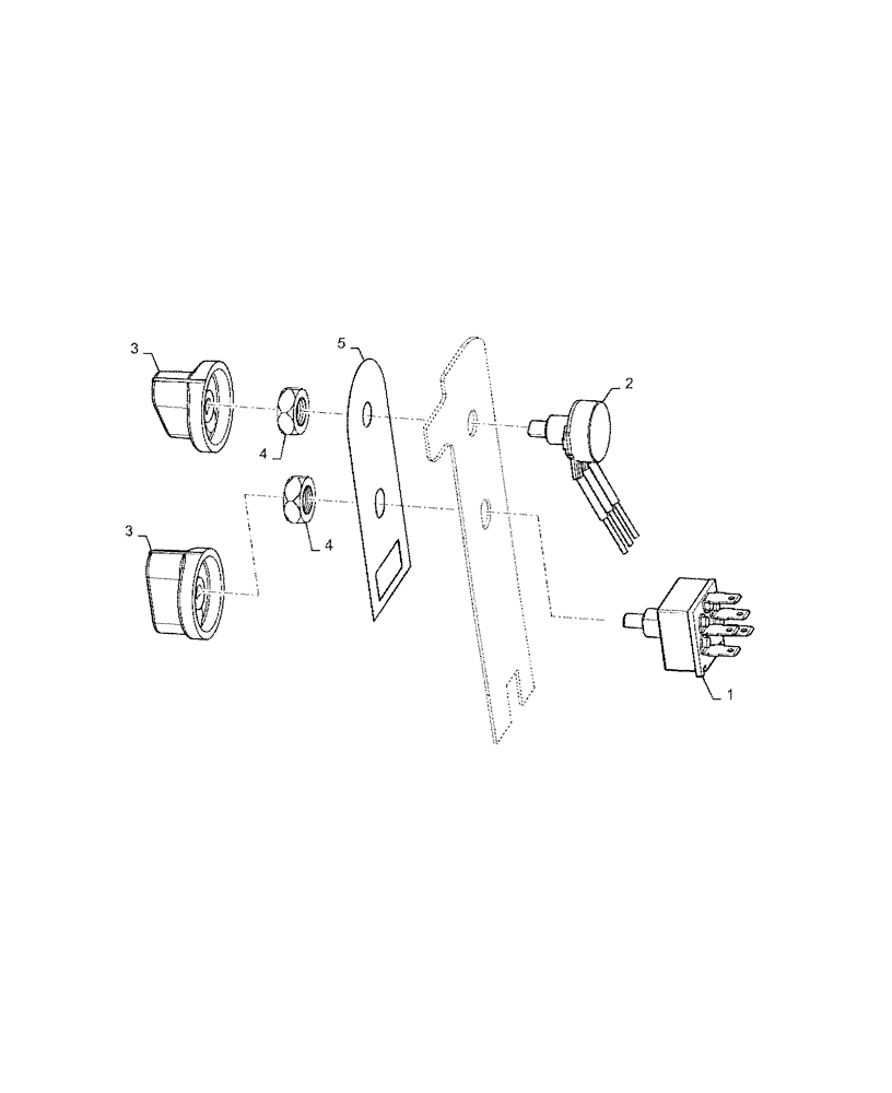 Схема запчастей Case SR210 - (55.512.BQ[03]) - CONTROL PANEL, HEATER (50) - CAB CLIMATE CONTROL