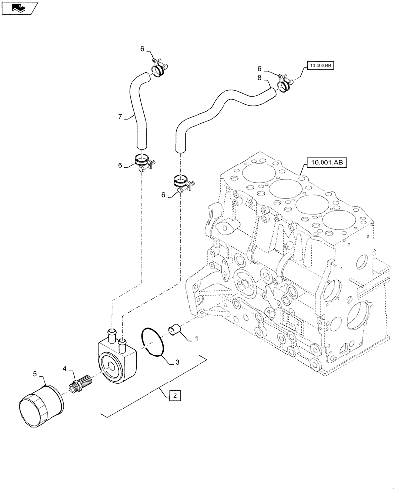 Схема запчастей Case SV185 - (10.304.AE) - ENGINE OIL FILTER (10) - ENGINE