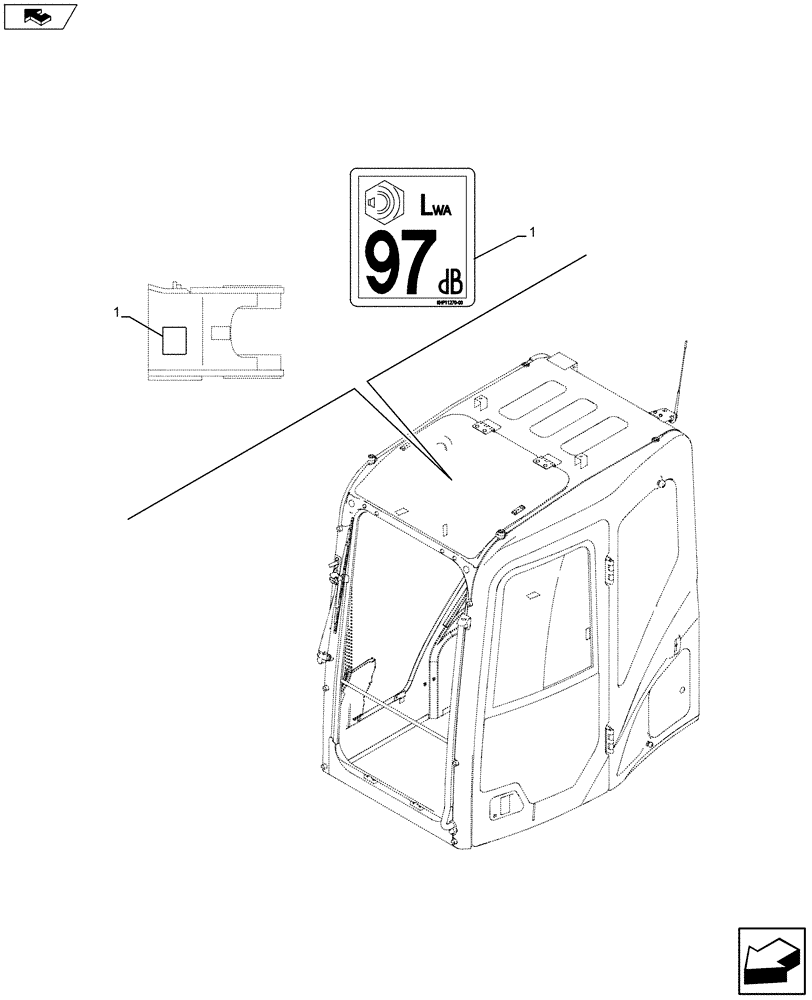 Схема запчастей Case CX75C SR - (90.108.AC[05]) - SAFETY SIGNS OR INFORMATIONAL DECALS (90) - PLATFORM, CAB, BODYWORK AND DECALS