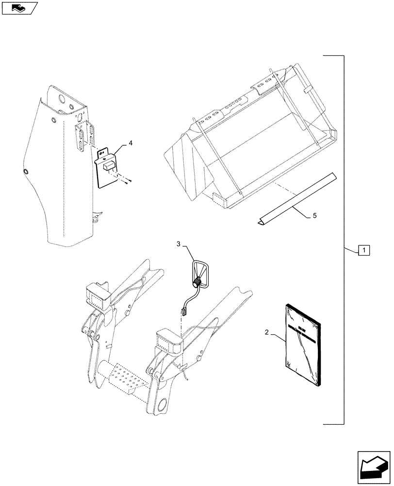 Схема запчастей Case 420 - (88.088.01) - DIA KIT, ON ROAD ITALIAN DGM (88) - ACCESSORIES