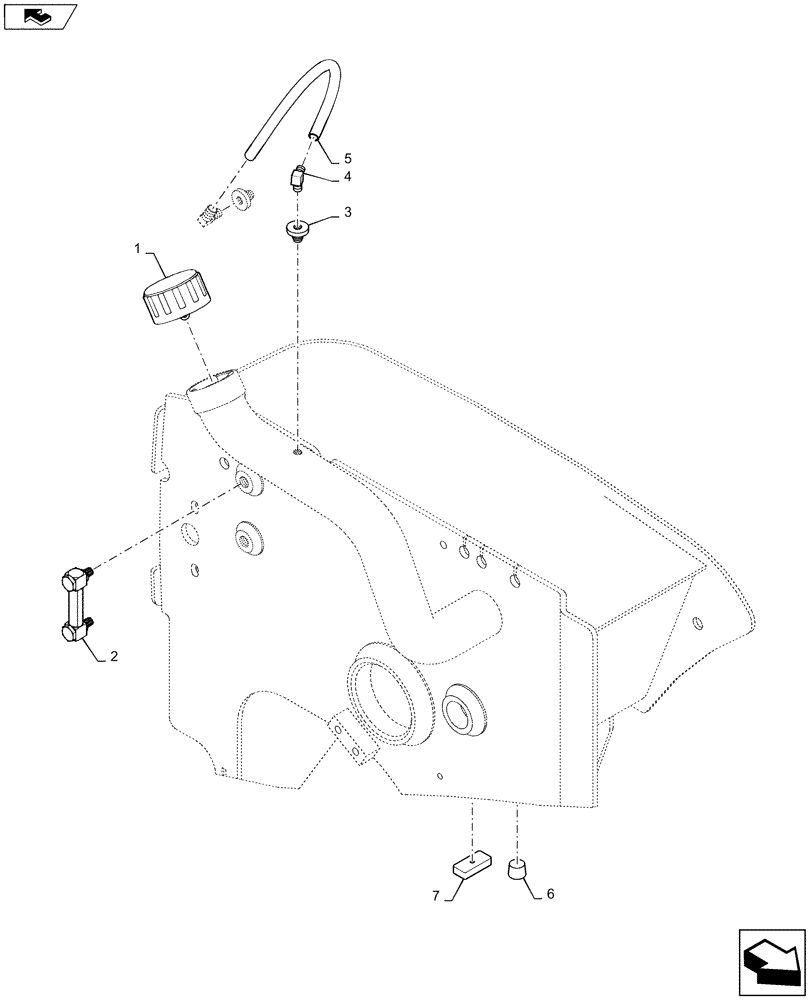 Схема запчастей Case SV185 - (35.300.AQ) - HYDRAULIC FLUID RESERVOIR (35) - HYDRAULIC SYSTEMS