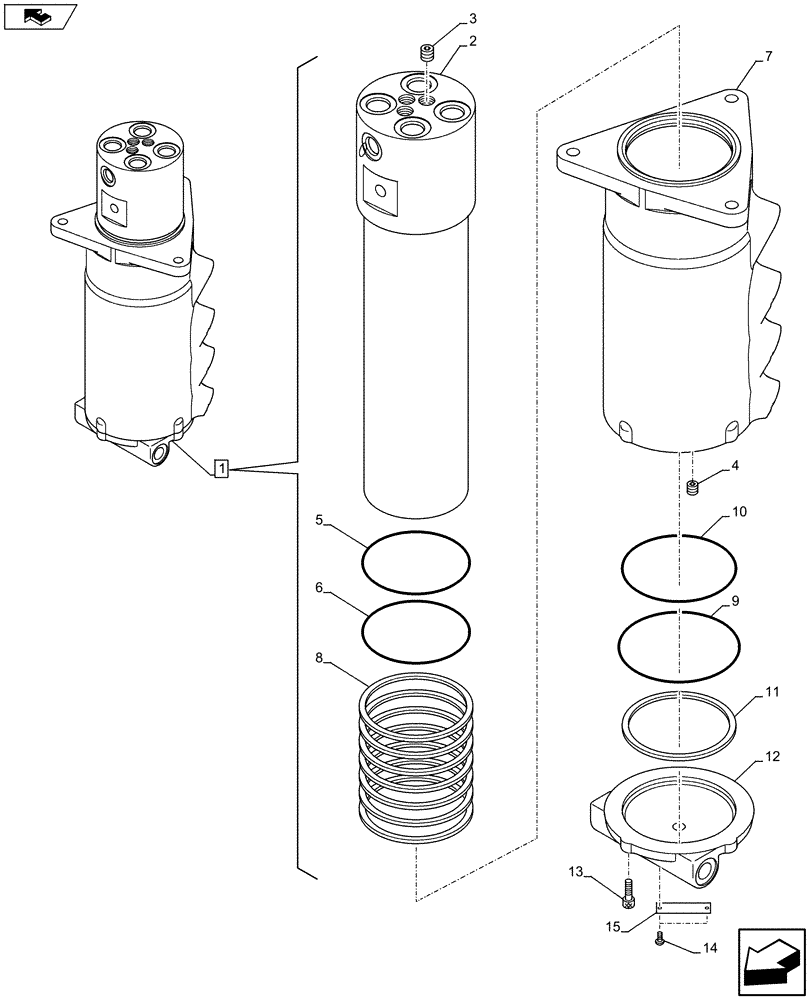 Схема запчастей Case CX75C SR - (35.354.AA[02]) - HYDRAULIC SWIVEL (35) - HYDRAULIC SYSTEMS