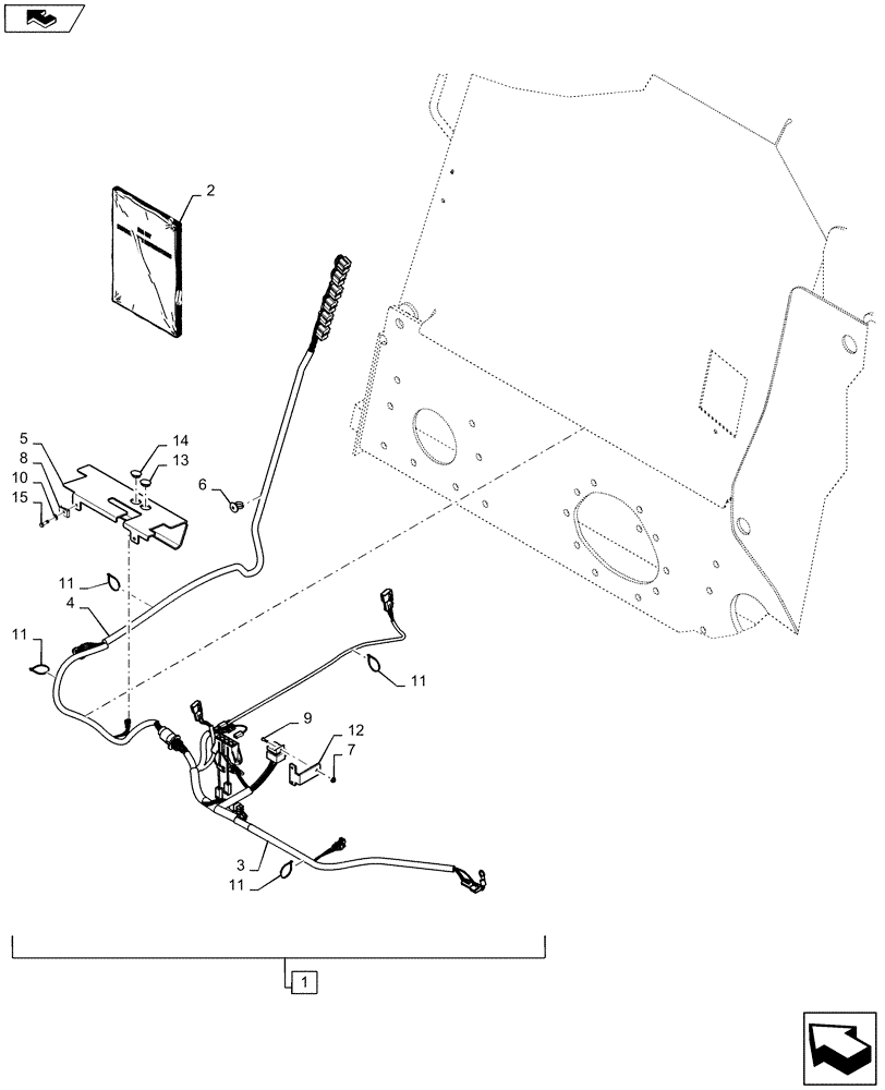 Схема запчастей Case 60XT - (88.055.01) - DIA KIT, INSTALLATION, OPTIONAL ELECTRICAL (88) - ACCESSORIES