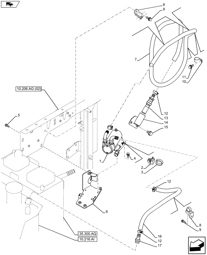 Схема запчастей Case CX80C - (55.011.AE) - VAR - 481257 - FUEL TRANSFER PUMP (55) - ELECTRICAL SYSTEMS