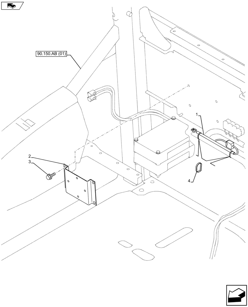 Схема запчастей Case CX80C - (55.510.BP) - WIRE HARNESS (55) - ELECTRICAL SYSTEMS