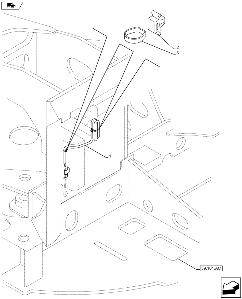 Схема запчастей Case CX80C - (55.510.BO[03]) - PLATFORM WIRE HARNESS (55) - ELECTRICAL SYSTEMS