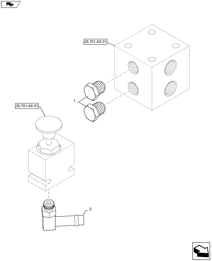 Схема запчастей Case SR130 - (35.701.BQ[01]) - NO RIDE CONTROL (35) - HYDRAULIC SYSTEMS