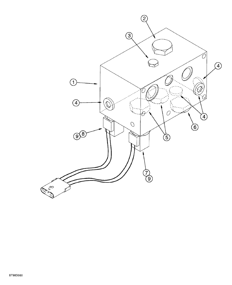 Схема запчастей Case 580SL - (8-119C) - AUXILIARY BACKHOE VALVE (08) - HYDRAULICS