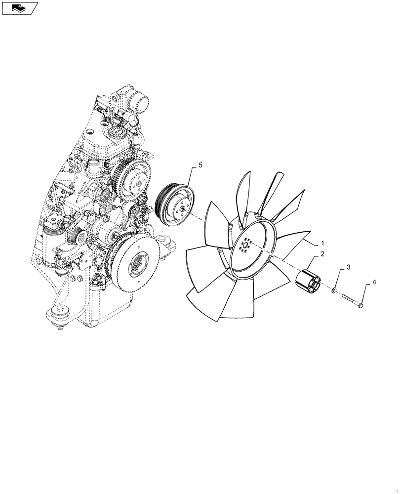 Схема запчастей Case 1150M WT/LGP - (10.414.AC[01]) - FAN (10) - ENGINE