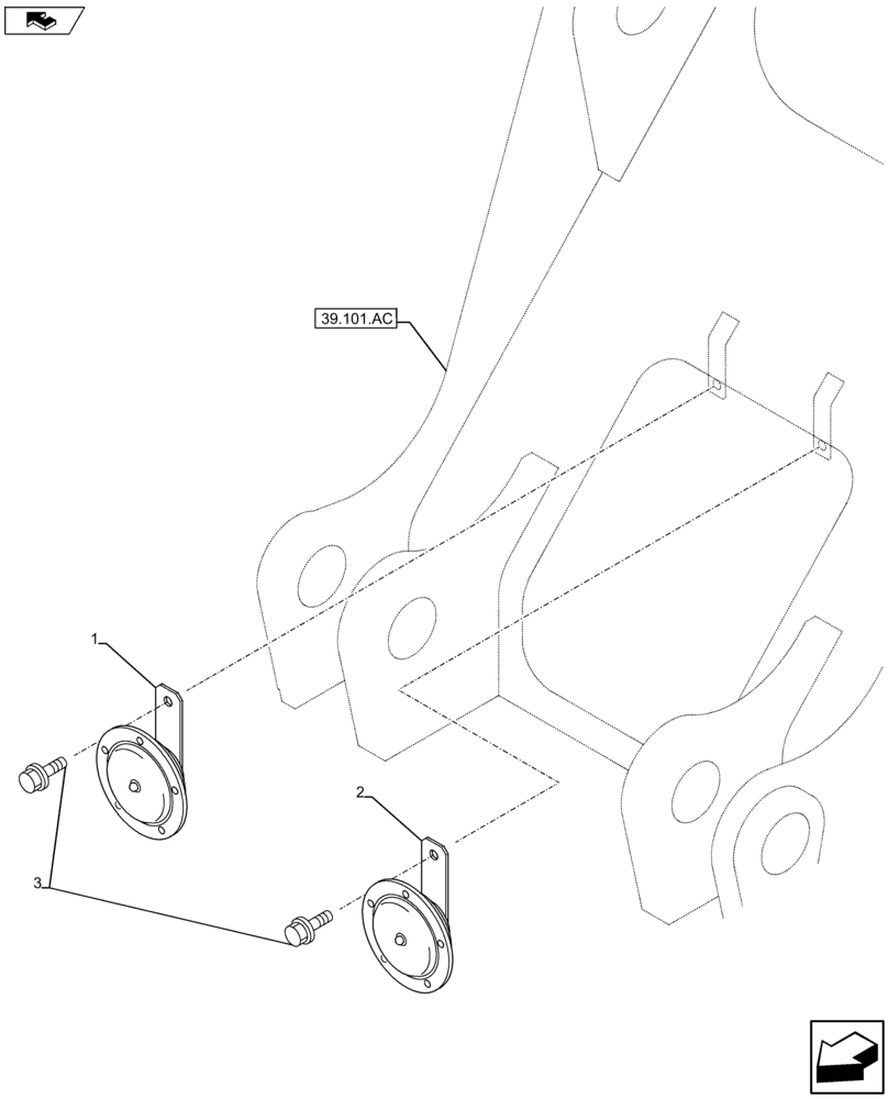 Схема запчастей Case CX75C SR - (55.408.AG) - BUZZER (55) - ELECTRICAL SYSTEMS