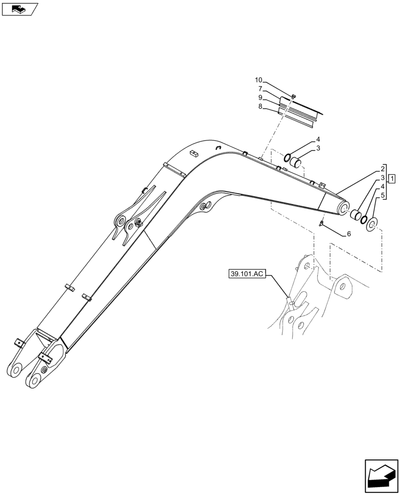 Схема запчастей Case CX75C SR - (84.910.AA[01]) - VAR - 481858 - BOOM (84) - BOOMS, DIPPERS & BUCKETS