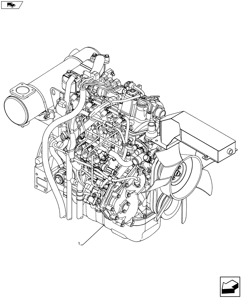 Схема запчастей Case CX75C SR - (10.001.AD[01]) - ENGINE (10) - ENGINE