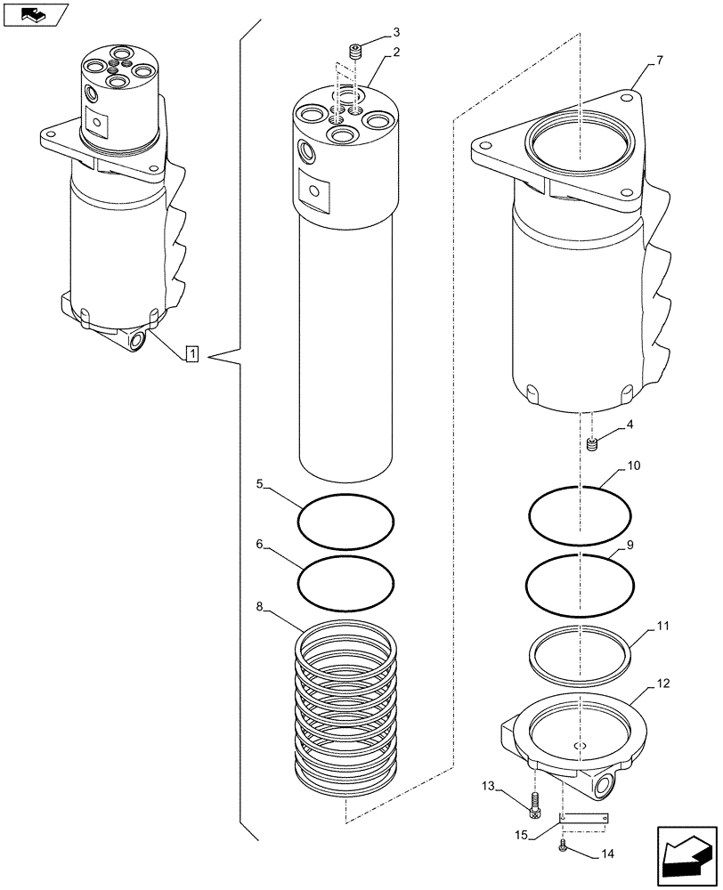 Схема запчастей Case CX75C SR - (35.354.AA[03]) - VAR - 461025 - HYDRAULIC SWIVEL (35) - HYDRAULIC SYSTEMS