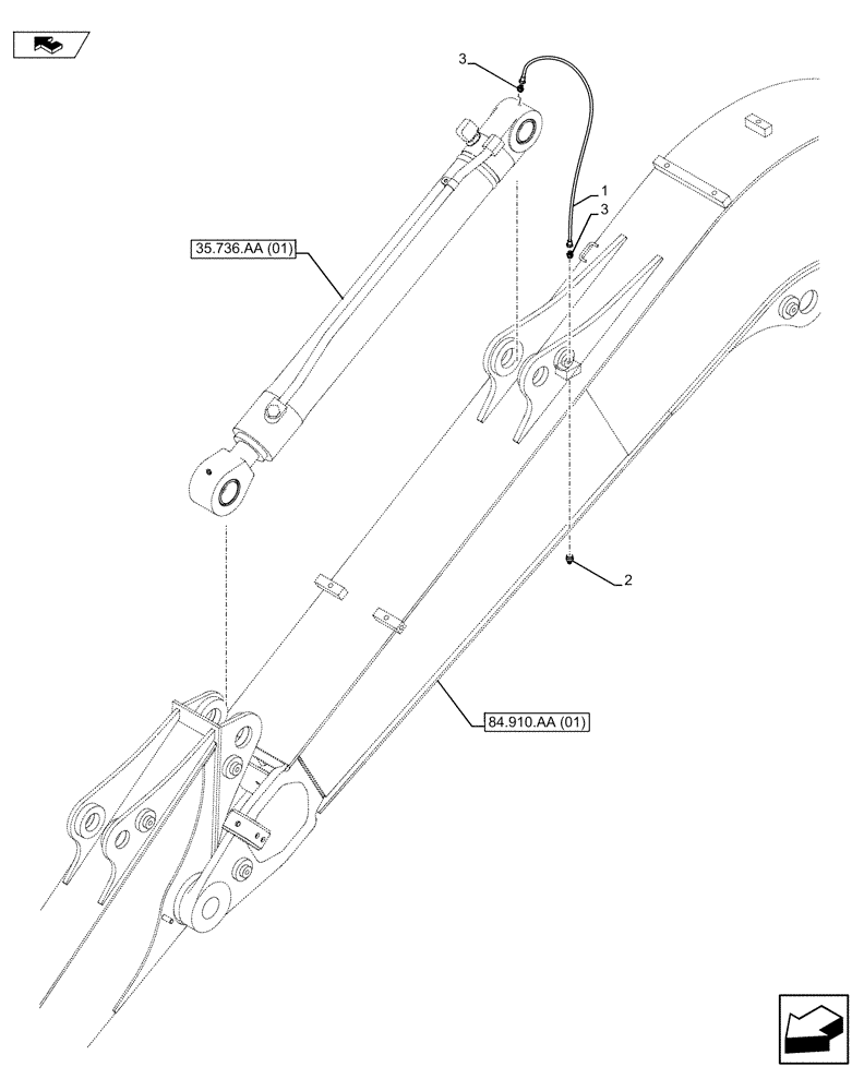 Схема запчастей Case CX75C SR - (71.460.AF[01]) - VAR - 481258, 781172, 481265 - LUBRICATION LINE (71) - LUBRICATION SYSTEM