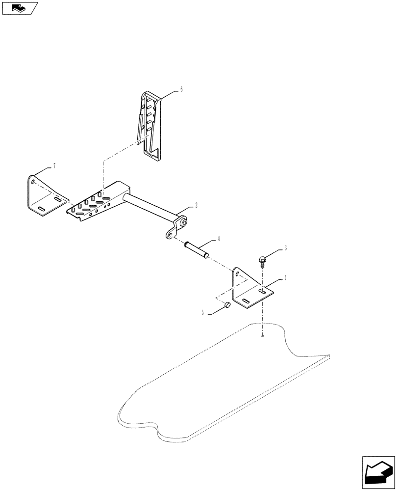 Схема запчастей Case 921F - (33.120.01) - BRAKE PEDALS - RIGHT HAND (33) - BRAKES & CONTROLS