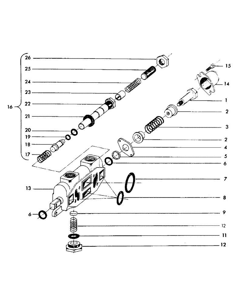 Схема запчастей Case 40YC - (H17) - WORKING SECTION PART NUMBER 209115M1, (USED ON UNITS WITH (07) - HYDRAULIC SYSTEM