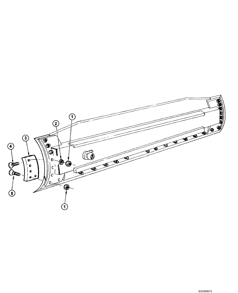 Схема запчастей Case 845 - (09.14A[00]) - MOLDBOARD REINFORCEMENT - ASSEMBLY (OPTIONAL) (09) - CHASSIS