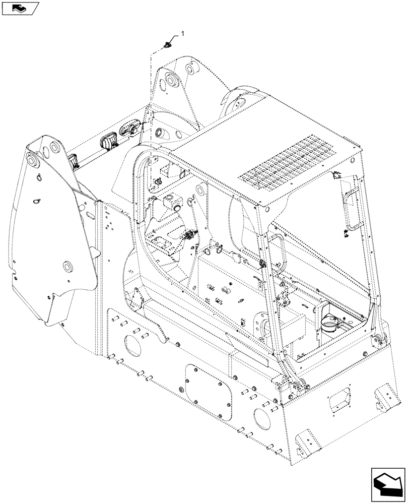 Схема запчастей Case SV185 - (55.510.BM [02]) - REAR AUX SOCKET (55) - ELECTRICAL SYSTEMS