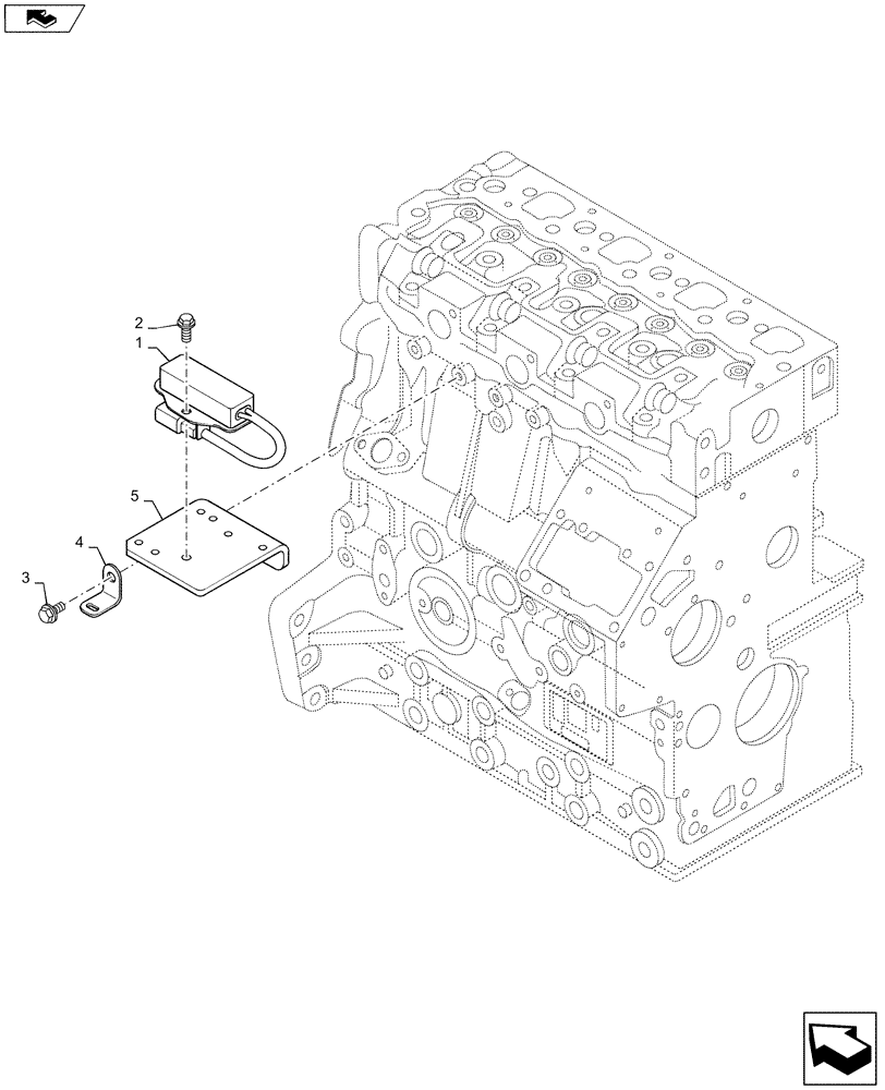 Схема запчастей Case SR130 - (55.015.AD) - ENGINE, SENSOR (55) - ELECTRICAL SYSTEMS