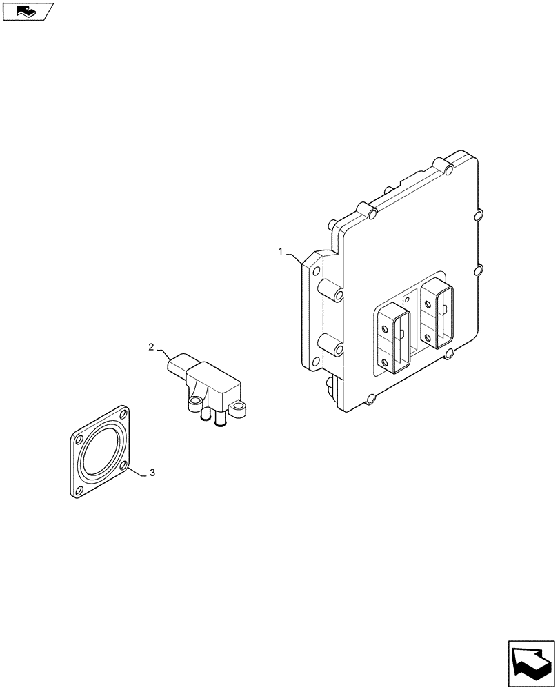 Схема запчастей Case SR130 - (55.015.AA) - ELECTRONIC CONTROL UNIT (55) - ELECTRICAL SYSTEMS